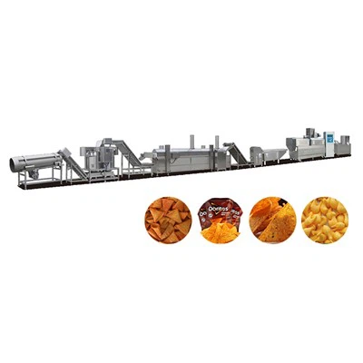Linha de produção de salgadinhos fritos